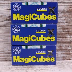 Vintage NOS GE Magicubes General Electric Magic 3 Cubes 12 Flashes Lot Of 3